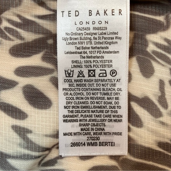 Ted Baker Bertei Ruffle Blouse with Metal Ball Trim Size 4 - Picture 13 of 14